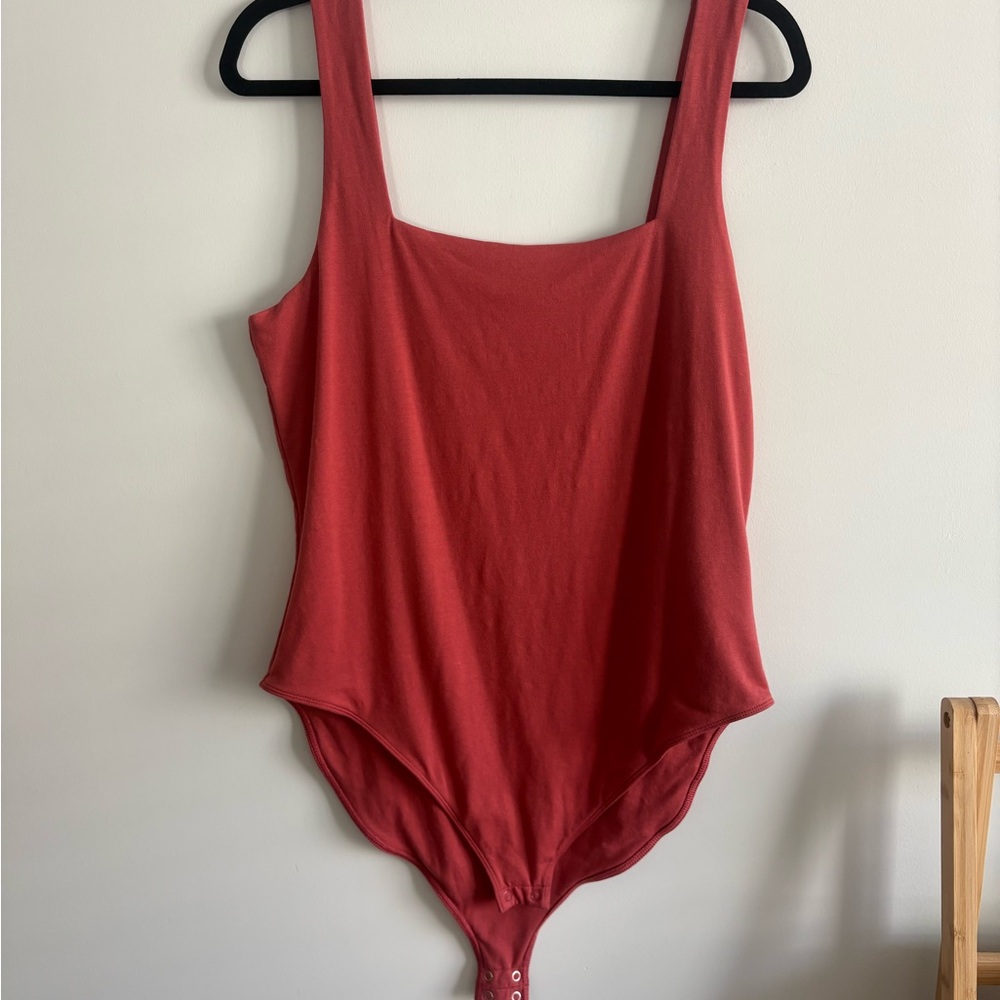 Burnt Orange square neck bodysuit